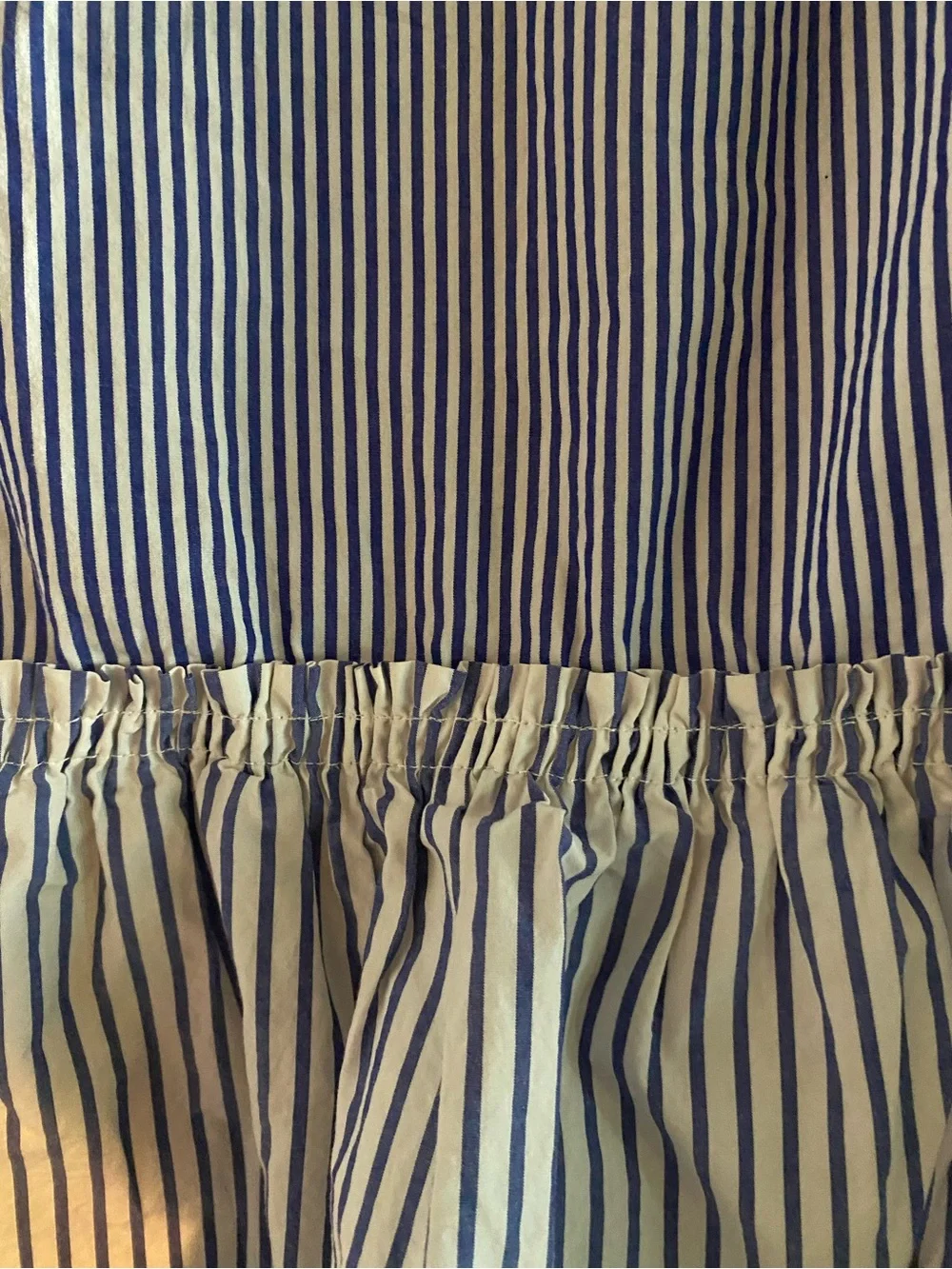 J. Crew Striped Sleeveless Peplum Top in Navy and White